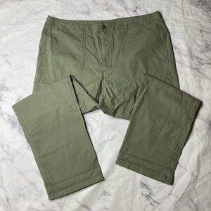 Levi’s Green Baggy Pants Womens Size 33 Olive Straight Leg Flap Pockets O65